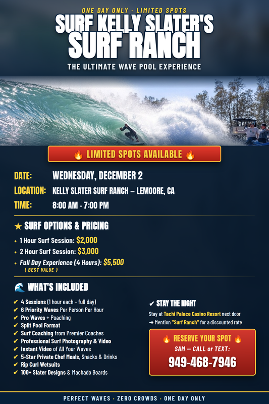 Slater Surf Ranch Lemoore November 16 2026 Full Day - Deposit